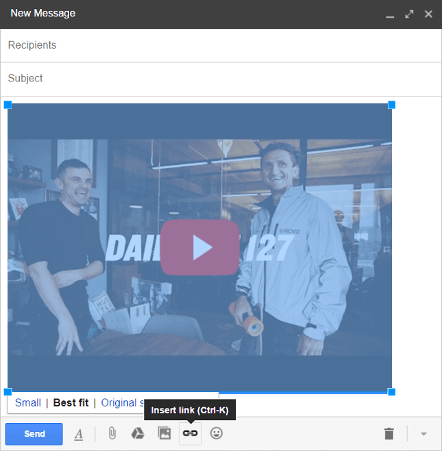 Attach your YouTube video link to your YouTube screenshot step 1