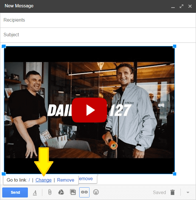 Attach your YouTube video link to your YouTube screenshot step 2