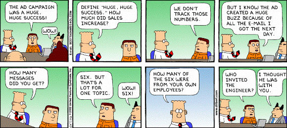 Thankfully Dilbert knows how to ask the right questions..