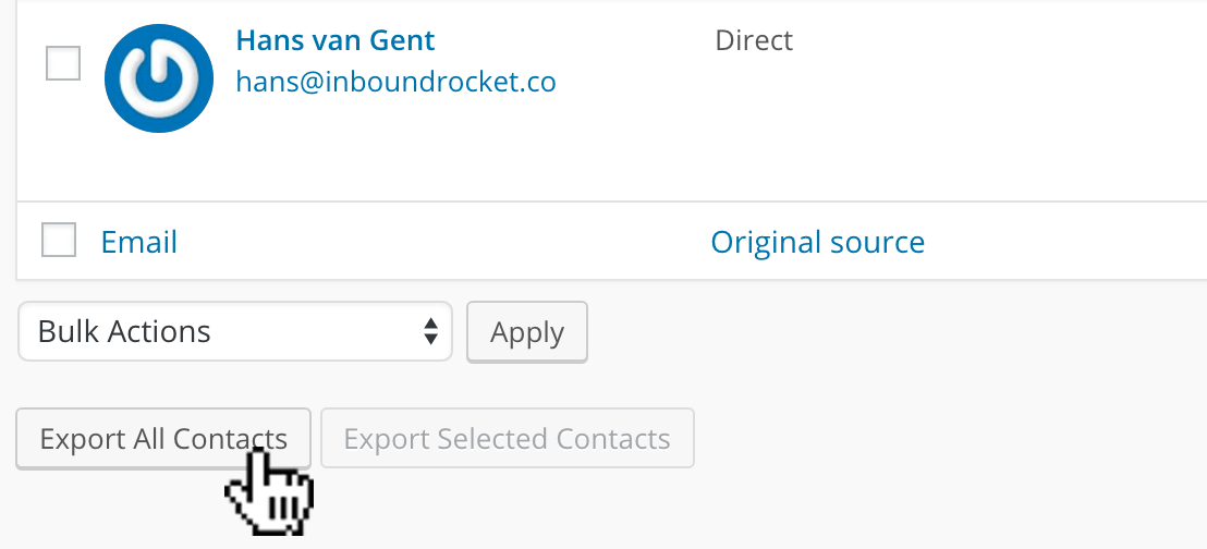 Exporting your contacts into a .csv file ready to be imported.