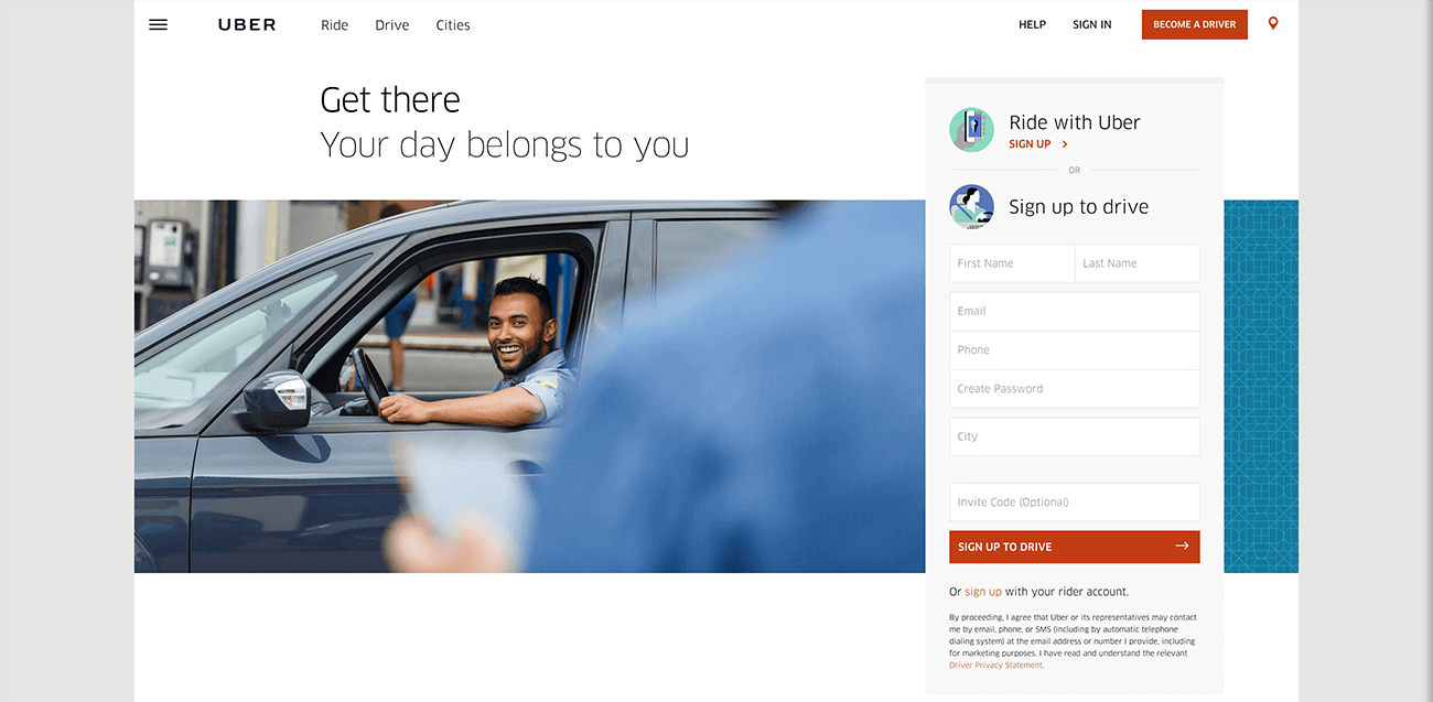 CTA Uber - Your day belongs to you