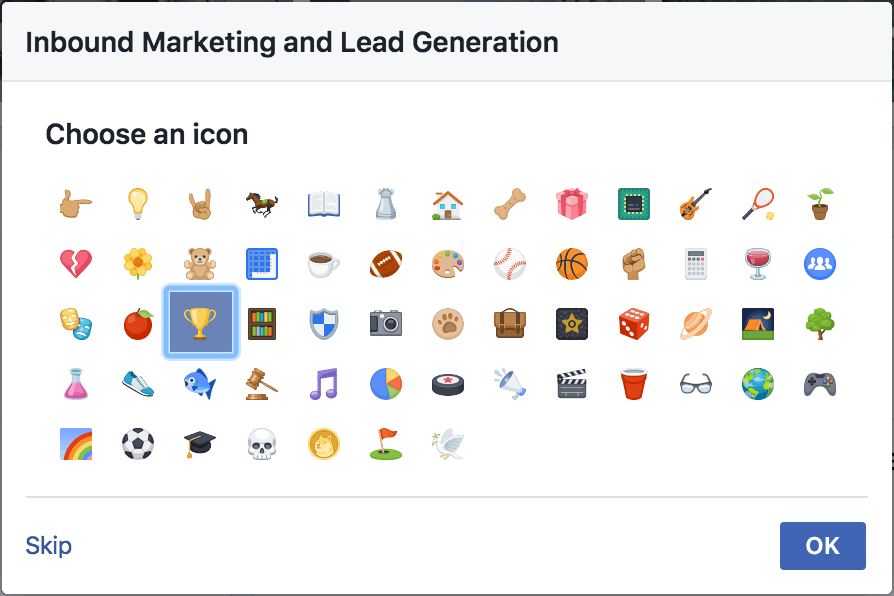 Choosing an avatar for your Facebook Group