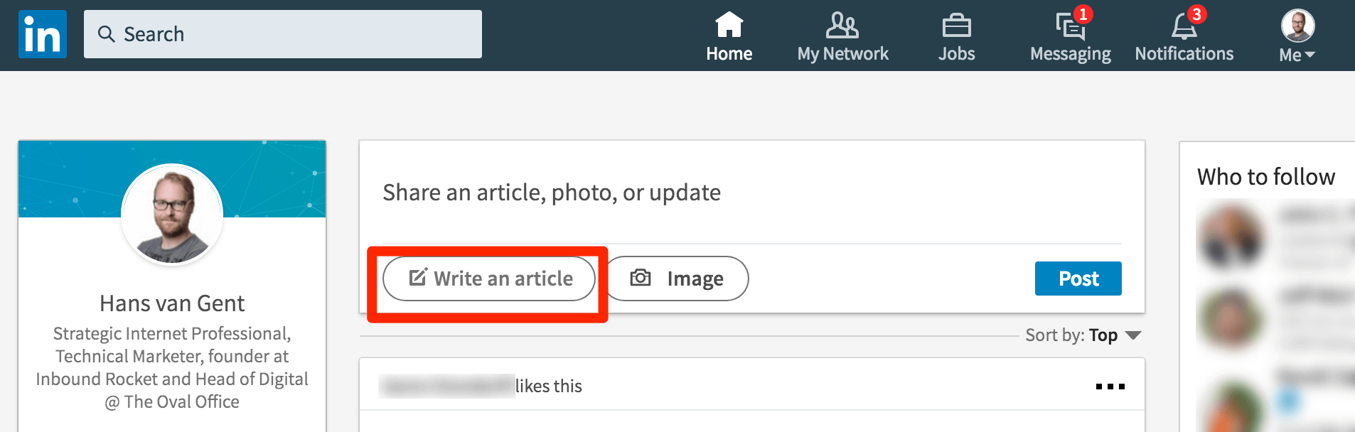 Writing an article on LinkedIn's Publishing Platform