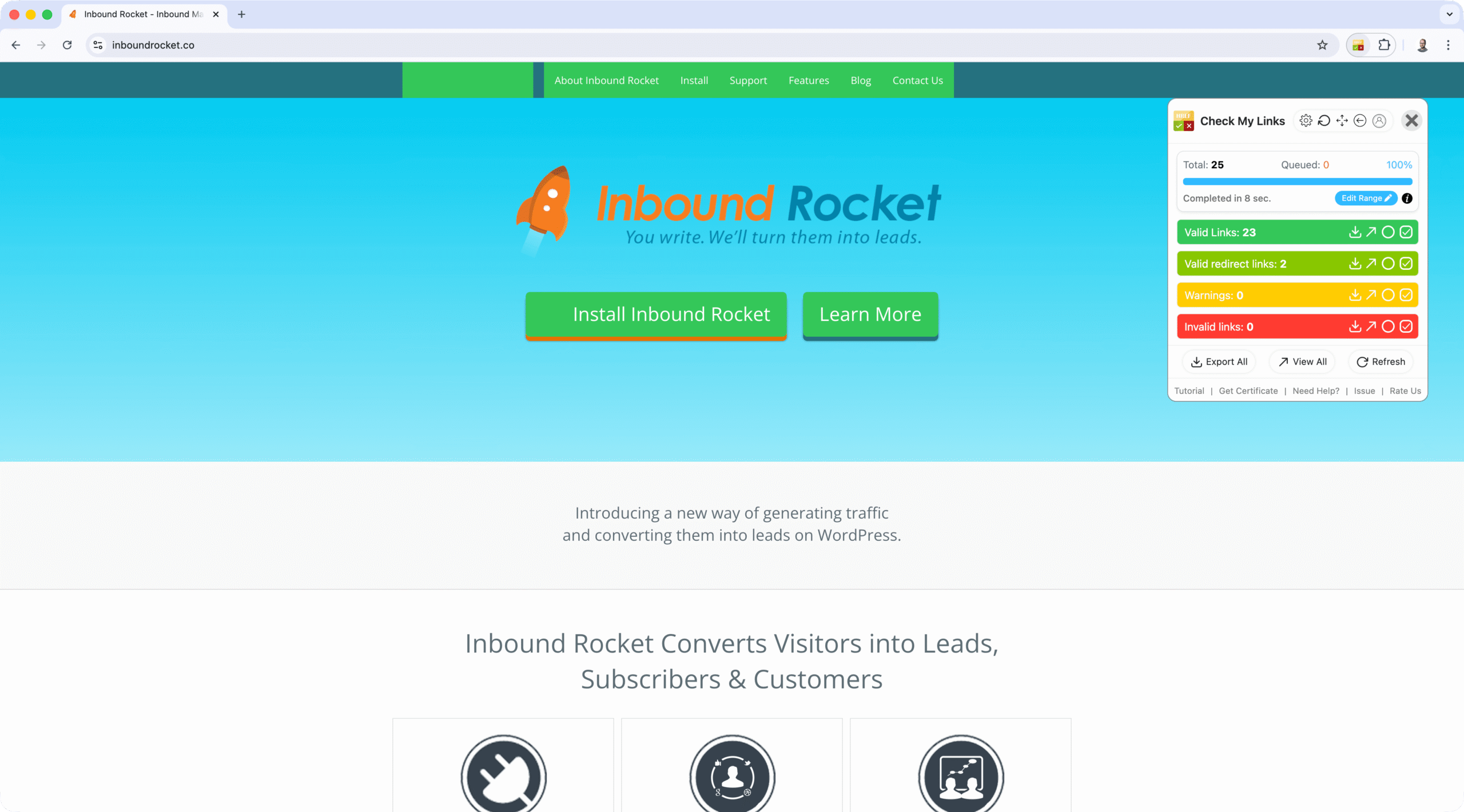 Check My Links Browser Extension
